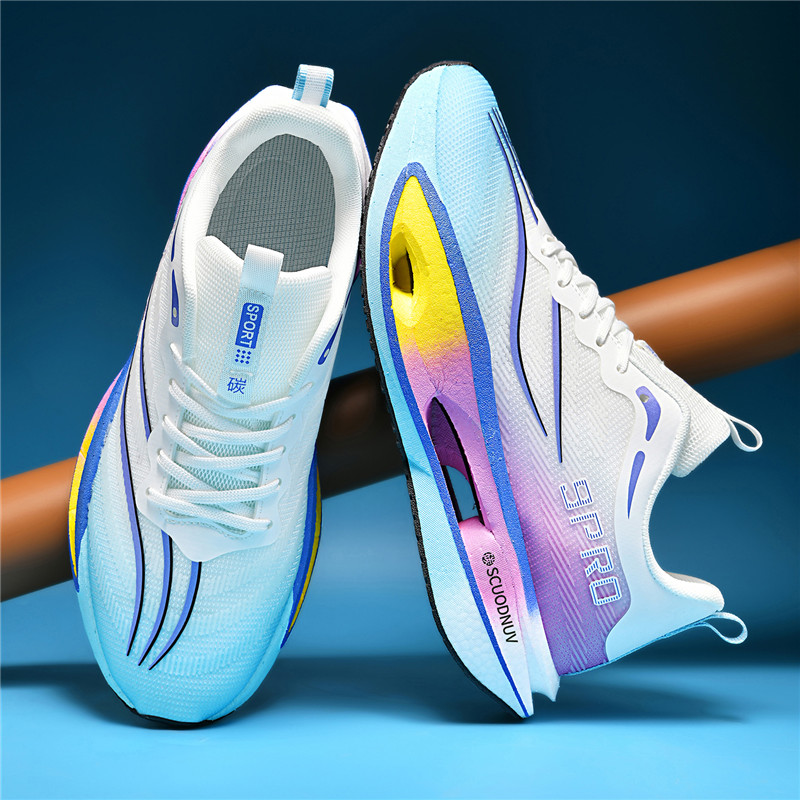 Carbon Plate Marathon Racing Shoes - Nieuwe hardloopschoenen voor dames, ademend mesh-oppervlak,